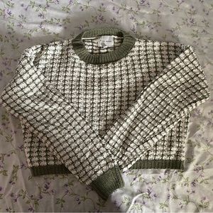 Pink rose knit sweater